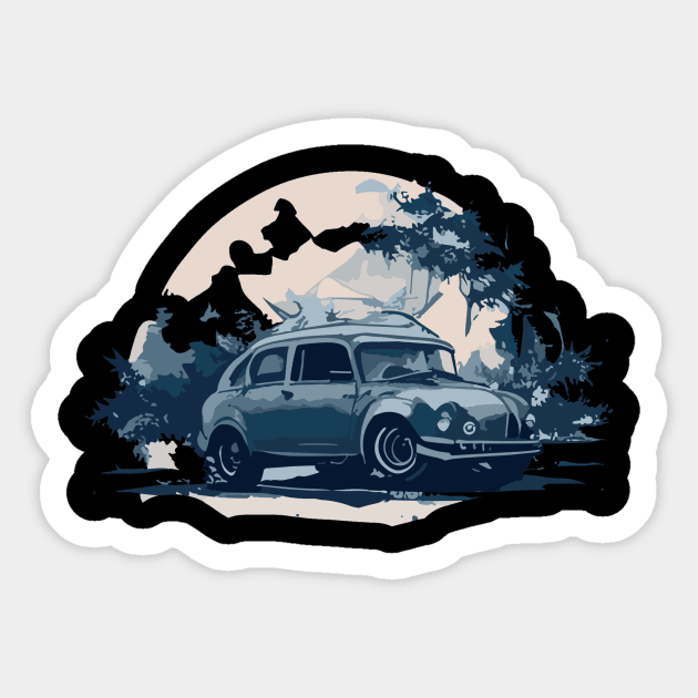 Car Lover Design Art Sticker by Alvesricard